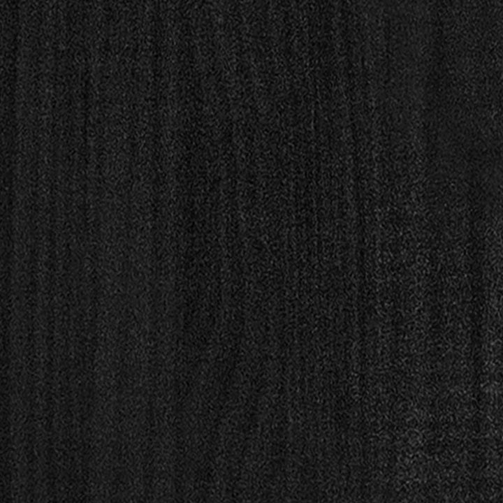 Bijzetkast 60x36x84 cm massief grenenhout zwart