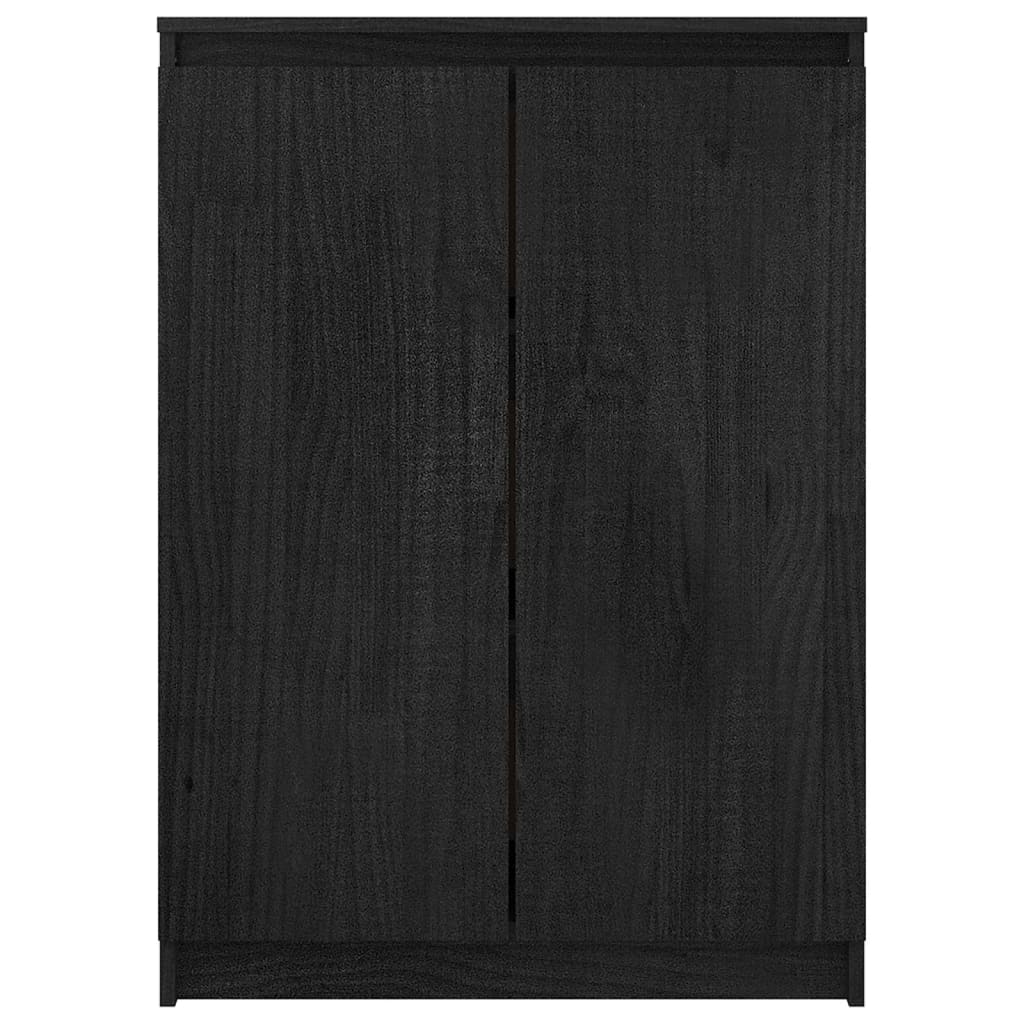 Dressoir 60x36x84 cm massief grenenhout zwart