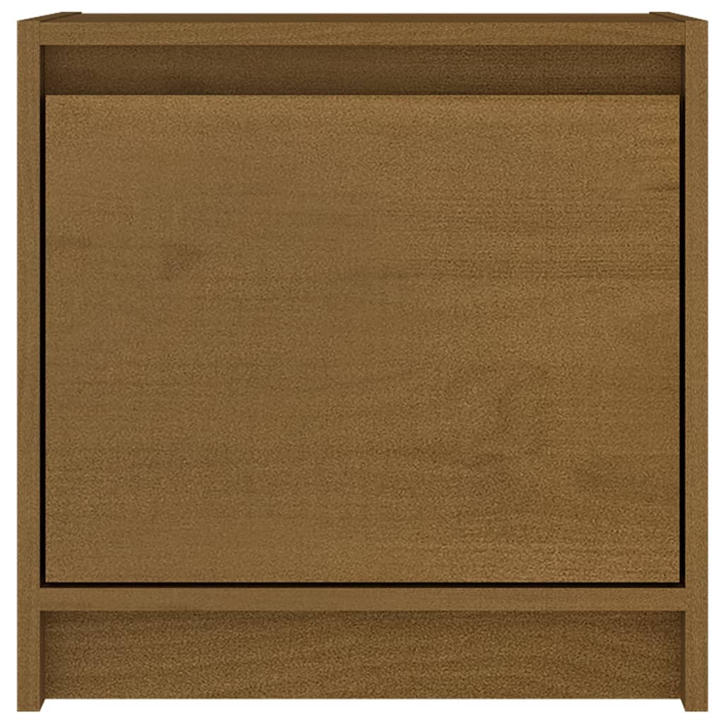 Nachtkastje 40x30,5x40 cm massief grenenhout honingbruin