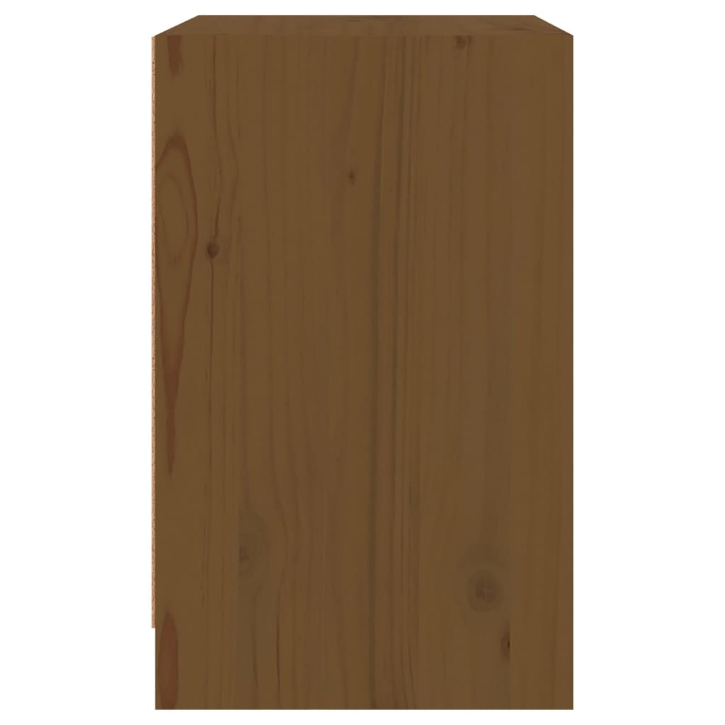 Nachtkastjes 2 st 40x31x50 cm massief grenenhout honingbruin