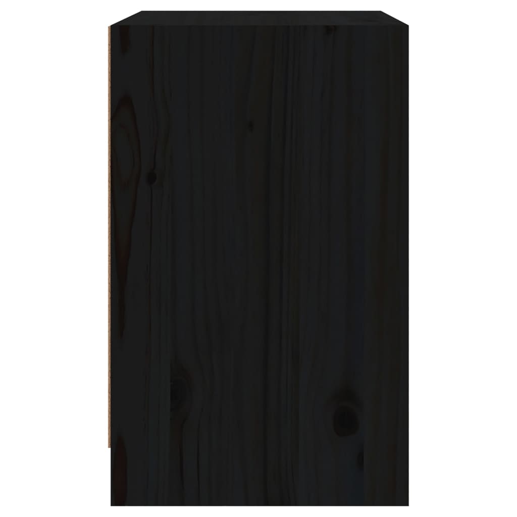 Nachtkastjes 2 st 40x31x50 cm massief grenenhout zwart