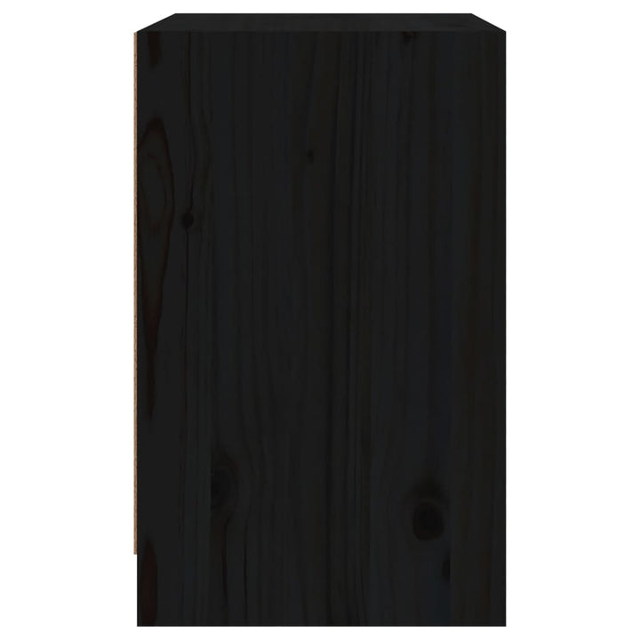 Nachtkastjes 2 st 40x31x50 cm massief grenenhout zwart