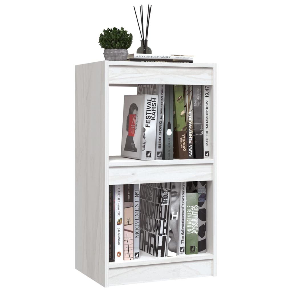 Boekenkast 40x30x71,5 cm massief groenhout wit