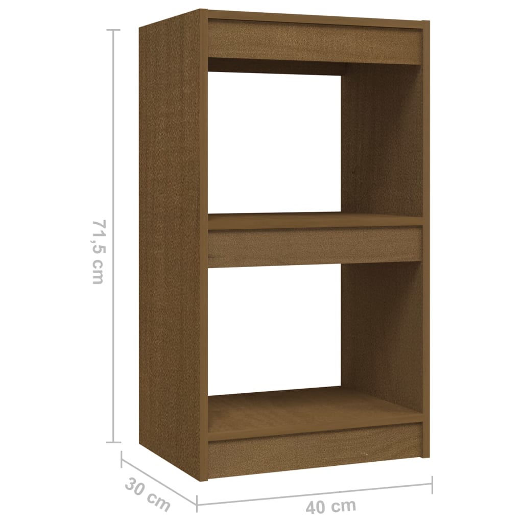 Boekenkast 40x30x71,5 cm massief grenenhout honingbruin