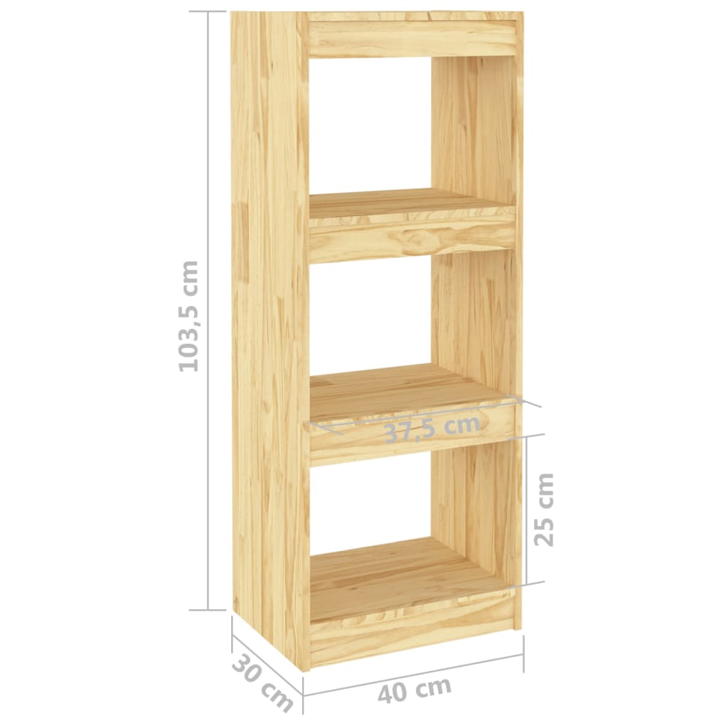 Boekenkast/kamerscherm 40x30x103,5 cm massief groenhout