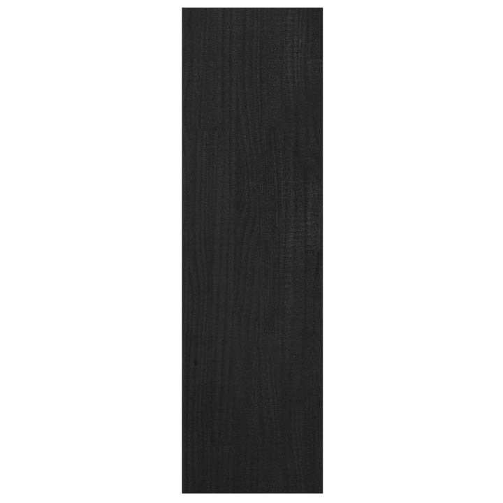 Boekenkast/kamerscherm 40x30x103,5 cm massief grenenhout zwart