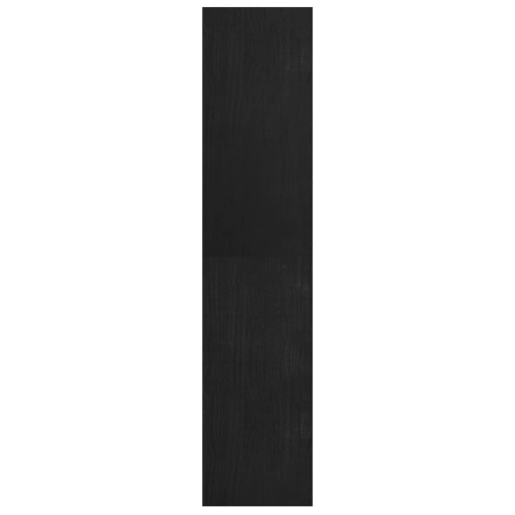 Boekenkast/kamerscherm 40x30x135,5 cm grenenhout zwart