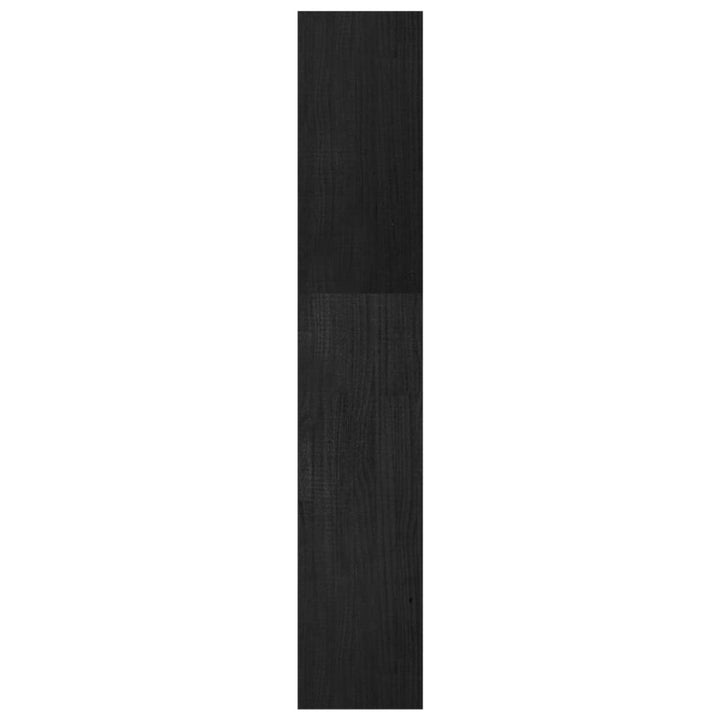 Boekenkast/kamerscherm 40x30x167,5 cm massief grenenhout zwart