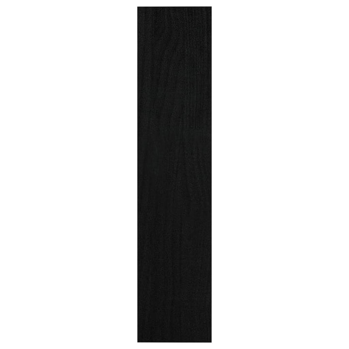 Boekenkast/kamerscherm 100x30x135,5 cm massief grenenhout zwart