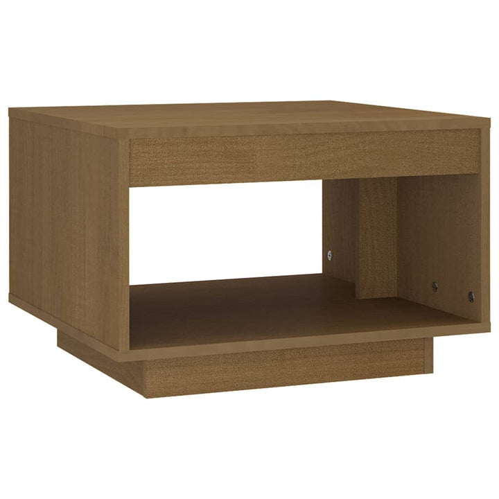 Salontafel 50x50x33,5 cm massief grenenhout honingbruin