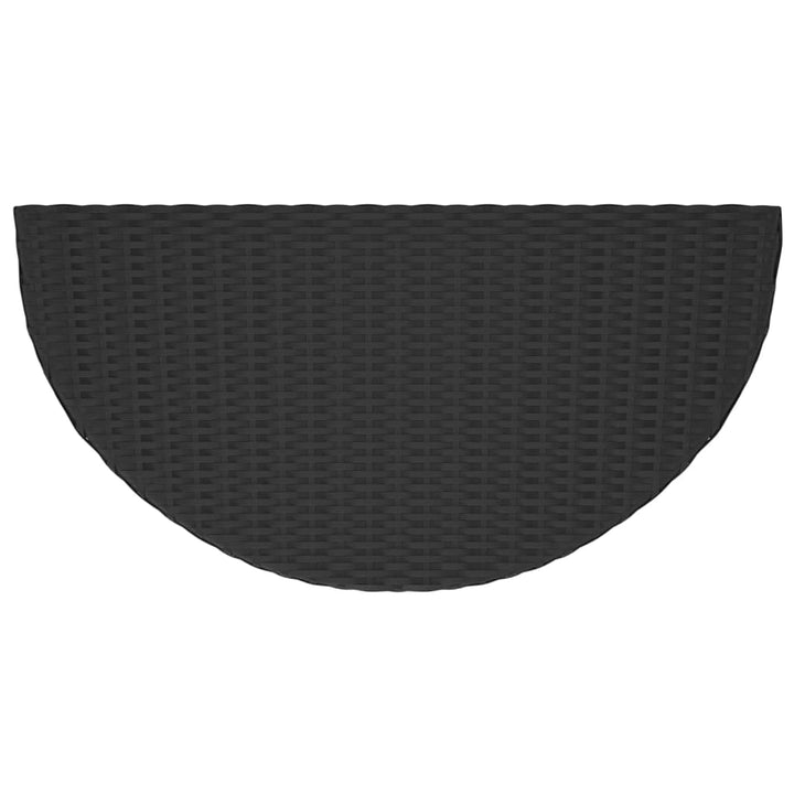 Tuintafel 100x50x75 cm poly rattan zwart