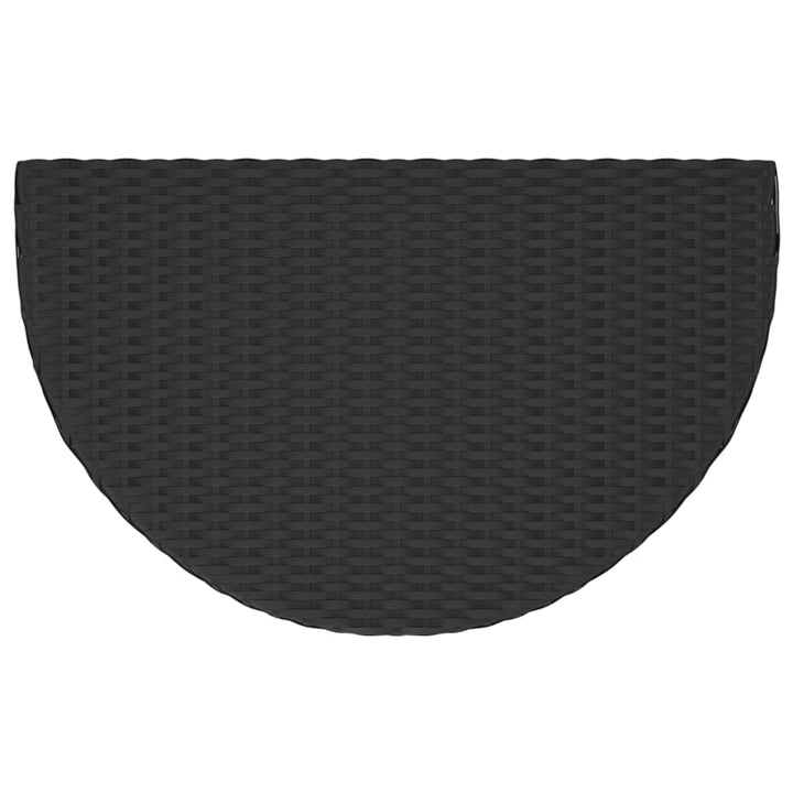 Tuintafel 80x50x75 cm poly rattan zwart