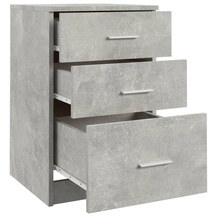 Nachtkastje 40x40x63 cm bewerkt hout betongrijs