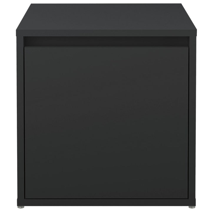 Opbergbox met lade 40,5x40x40 cm bewerkt hout zwart