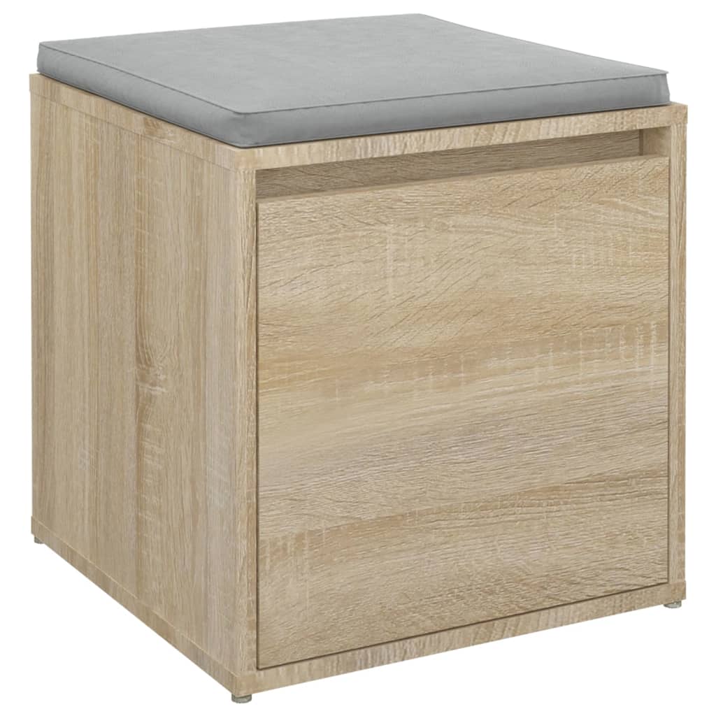 Opbergbox met lade 40,5x40x40 cm bewerkt hout sonoma eikenkleur