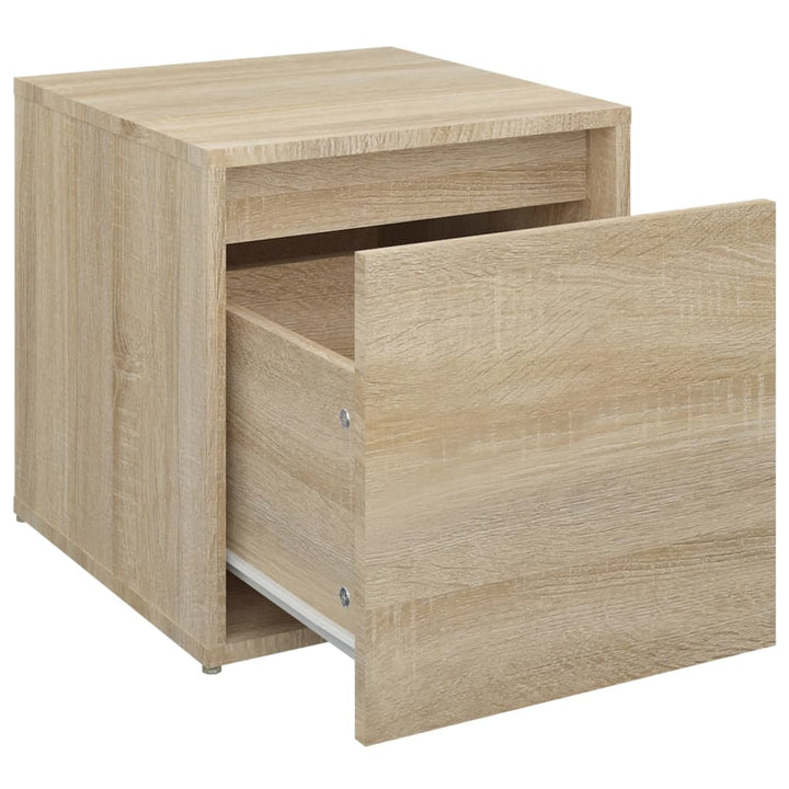 Opbergbox met lade 40,5x40x40 cm bewerkt hout sonoma eikenkleur