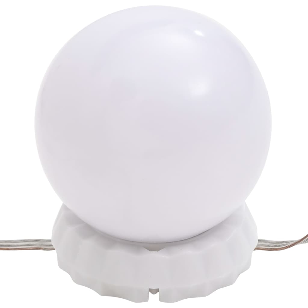 Kaptafel met LED-verlichting 96x40x142 cm hoogglans wit