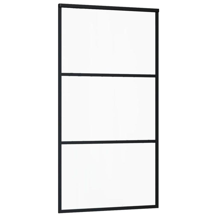 Schuifdeur met beslag 102x205 cm aluminium en ESG-glas