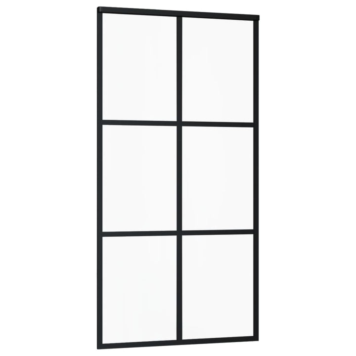 Schuifdeur met beslag 102x205 cm aluminium en ESG-glas