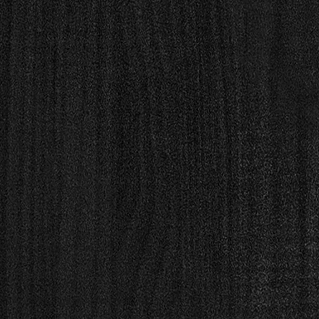 Boekenkast met 5 schappen 40x30x175 cm grenenhout zwart