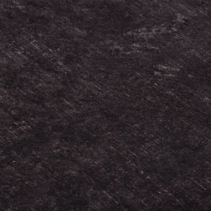 Vloerkleed wasbaar anti-slip 190x300 cm zwart en goudkleurig