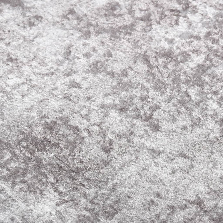Vloerkleed wasbaar anti-slip 80x150 cm grijs