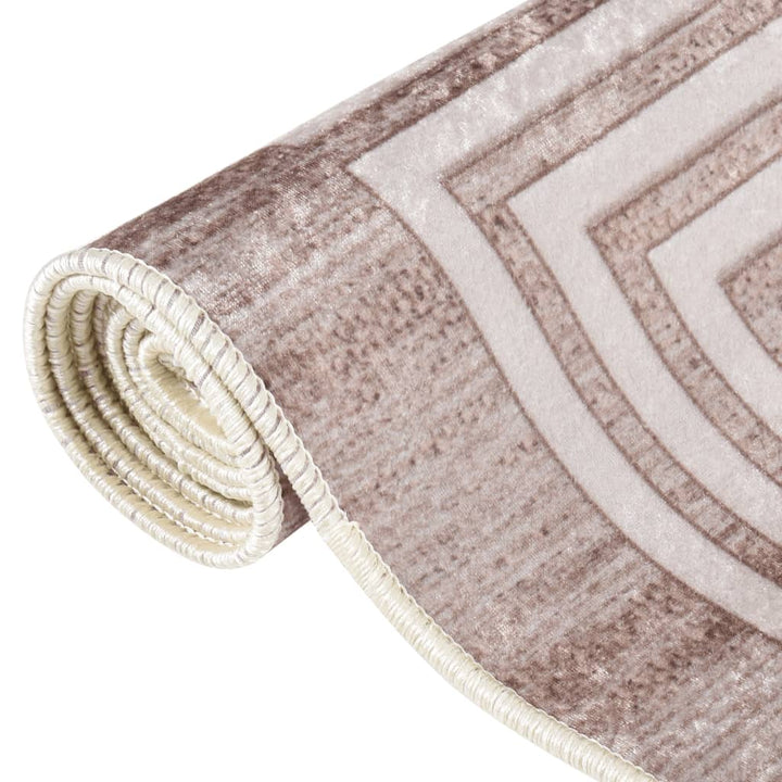 Vloerkleed wasbaar anti-slip 80x150 cm beige