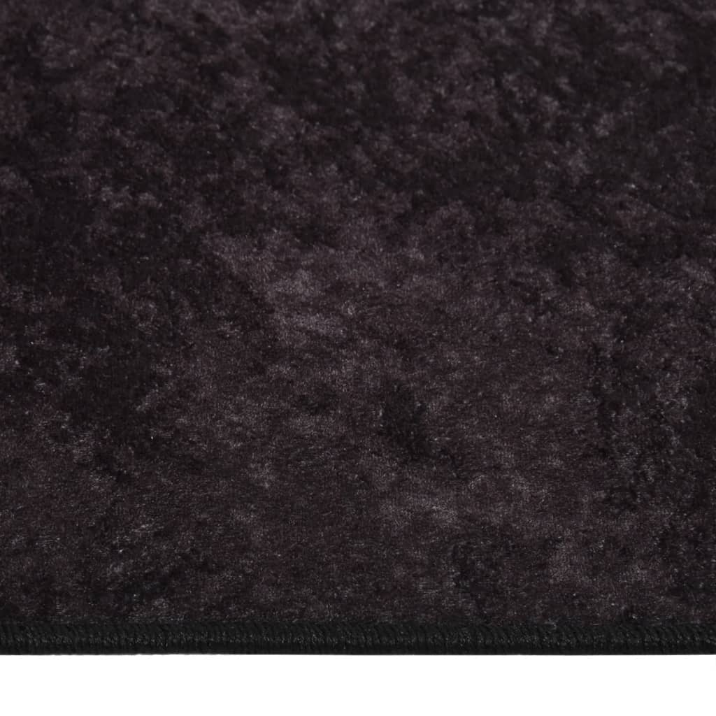 Vloerkleed wasbaar anti-slip 160x230 cm antracietkleurig