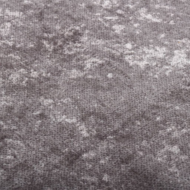Vloerkleed wasbaar anti-slip 80x150 cm grijs