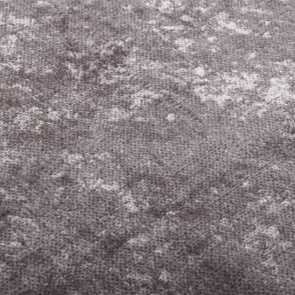 Vloerkleed wasbaar anti-slip 120x180 cm grijs