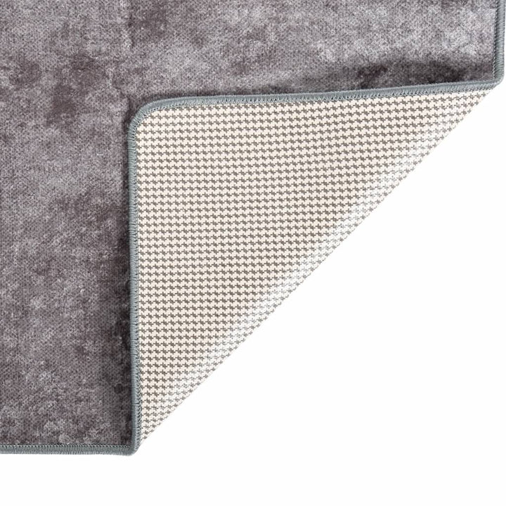 Vloerkleed wasbaar anti-slip 160x230 cm grijs