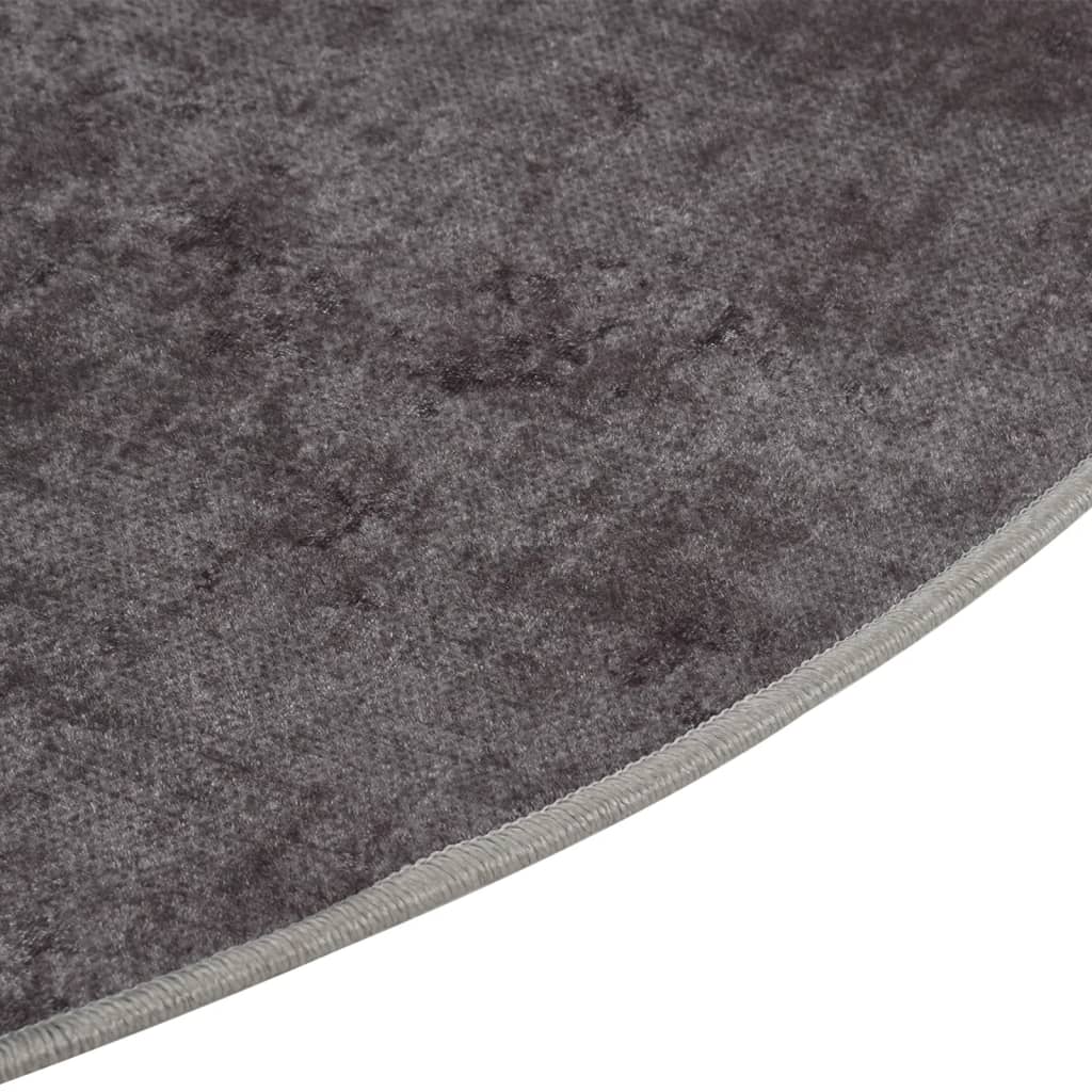 Vloerkleed wasbaar anti-slip ø¸120 cm grijs