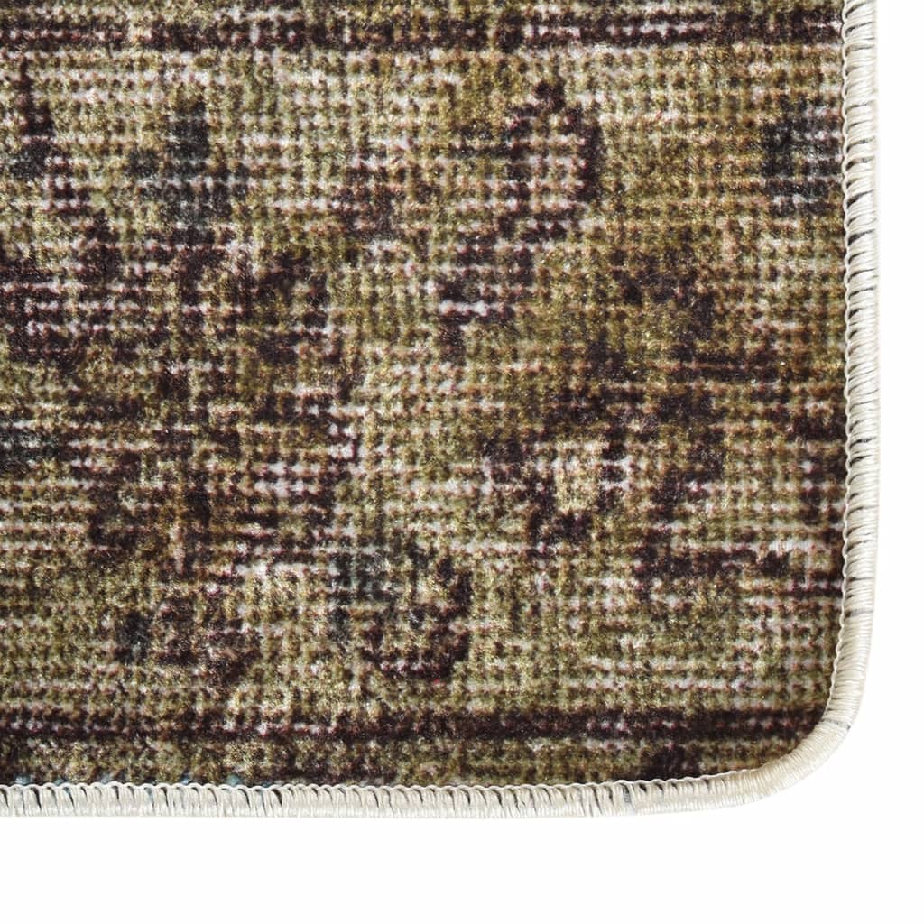 Vloerkleed wasbaar anti-slip patchwork 80x150 cm meerkleurig