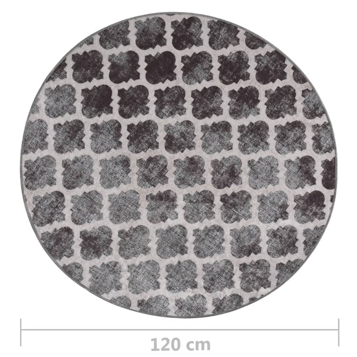 Vloerkleed wasbaar anti-slip ø¸120 cm meerkleurig