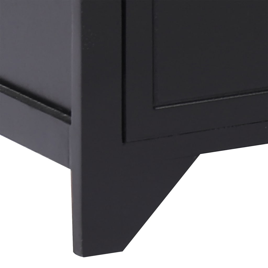 Tv-meubel 108x30x40 cm massief paulowniahout zwart