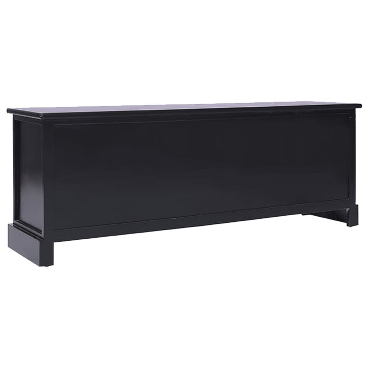 Tv-meubel 108x30x40 cm massief paulowniahout zwart