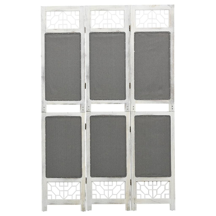 Kamerscherm met 3 panelen 105x165 cm stof grijs