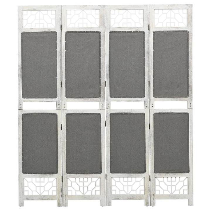 Kamerscherm met 4 panelen 140x165 cm stof grijs