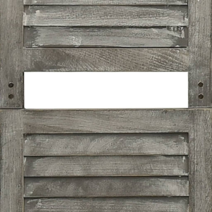 Kamerscherm met 6 panelen 214x166 cm massief hout grijs