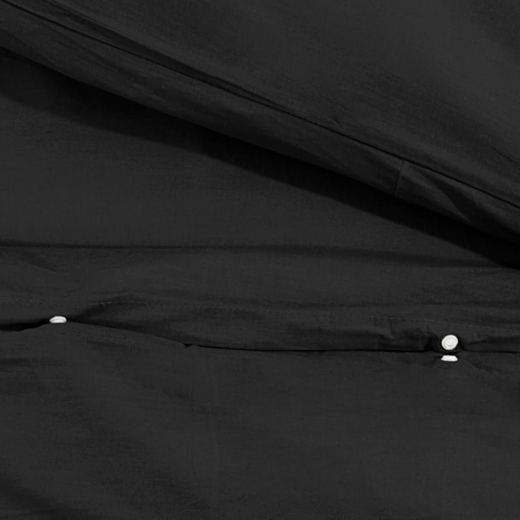 Dekbedovertrekset lichtgewicht 135x200 cm microvezel zwart