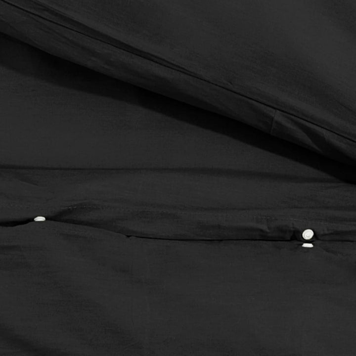 Dekbedovertrekset lichtgewicht 135x200 cm microvezel zwart