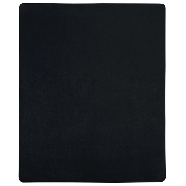 Hoeslakens 2 st jersey 140x200 cm katoen zwart