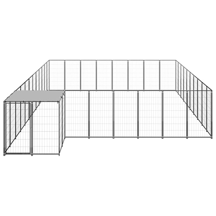 Hondenkennel 25,41 m² staal zwart