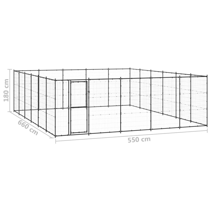 Hondenkennel 36,3 m² staal