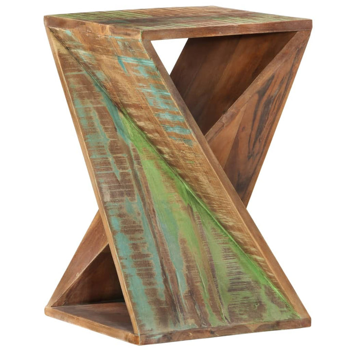 Bijzettafel 35x35x55 cm massief gerecycled hout