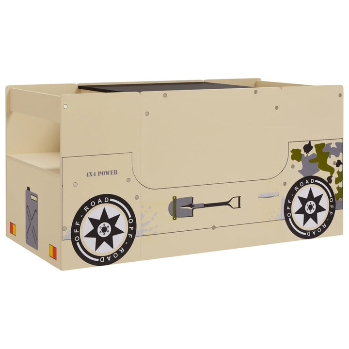 3-delige Kindertafel- en stoelenset off-road-auto-ontwerp MDF