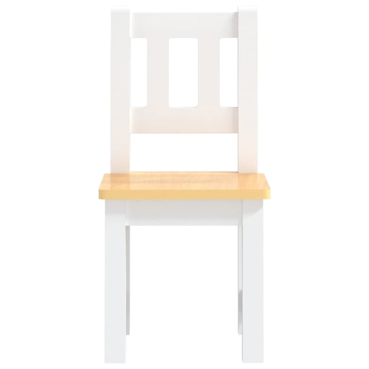 3-delige Kindertafel- en stoelenset MDF wit en beige