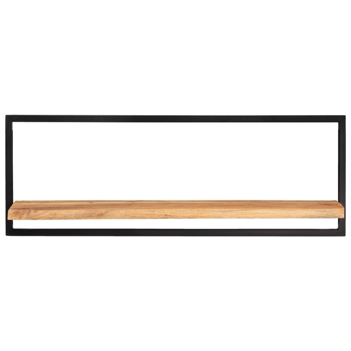 Wandschappen 2 st 100x24x35 cm massief acaciahout en staal