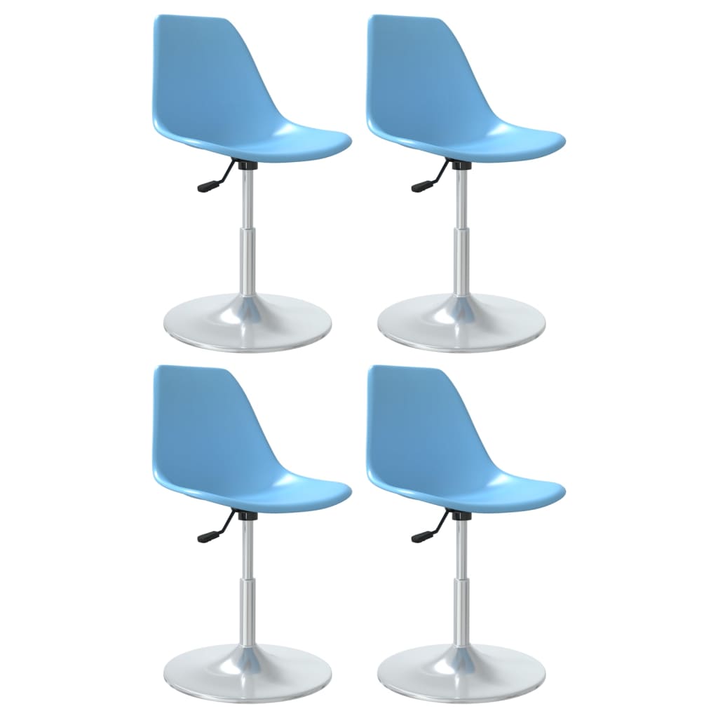 Eetkamerstoelen draaibaar 4 st PP blauw