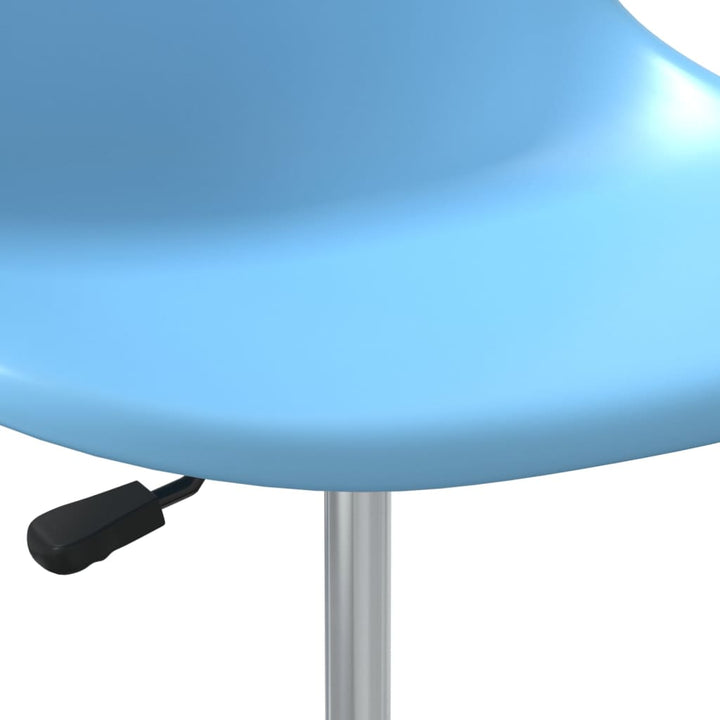 Eetkamerstoelen draaibaar 4 st PP blauw